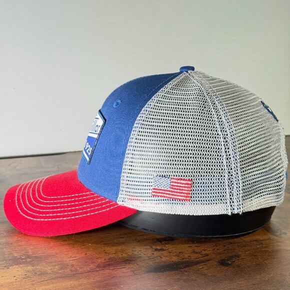 Caterpillar CAT 1925 USA Flag Snapback Mesh Cap/Hat - Picture 4 of 5